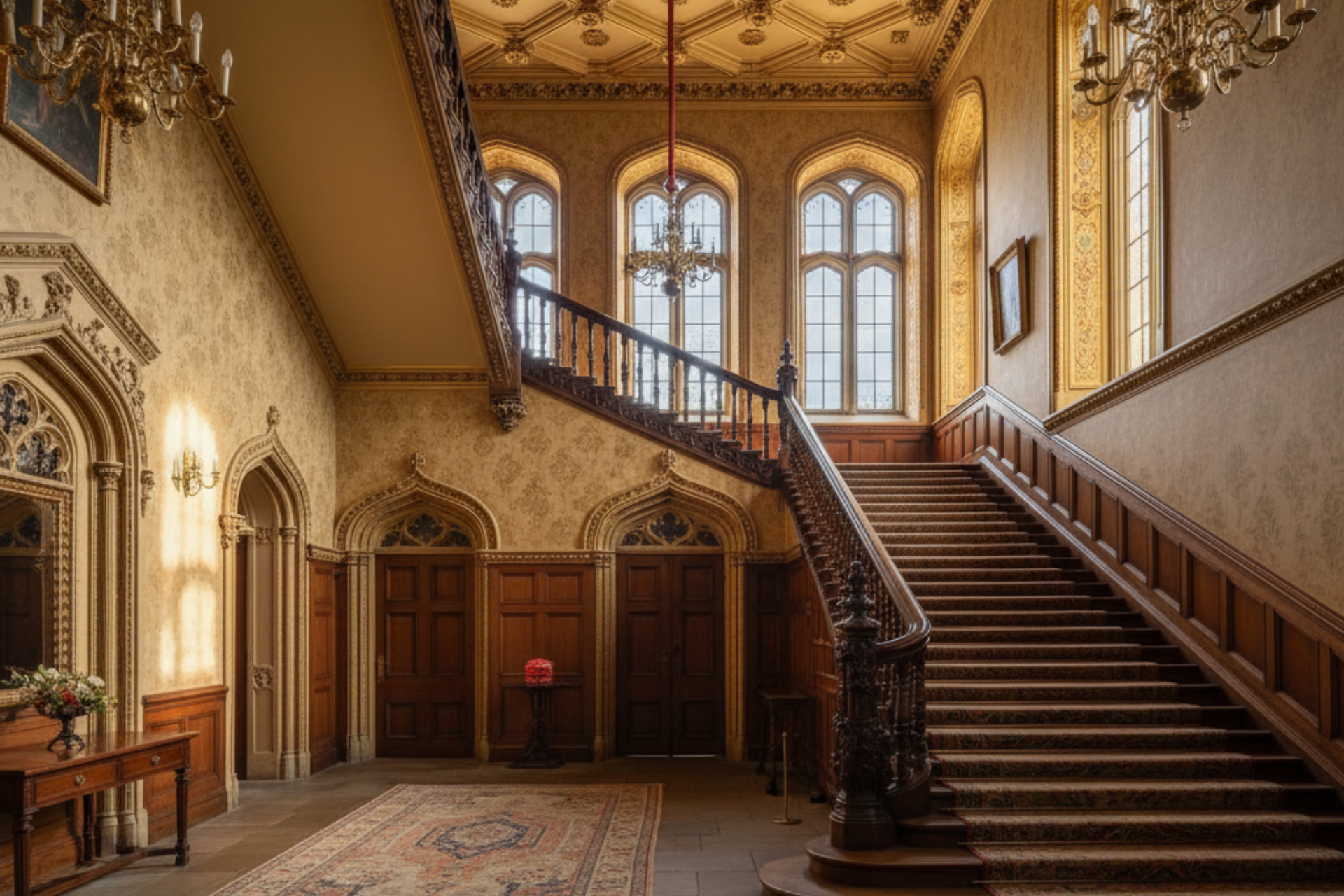 Inside the Castle: The Saloon & Grand Staircase