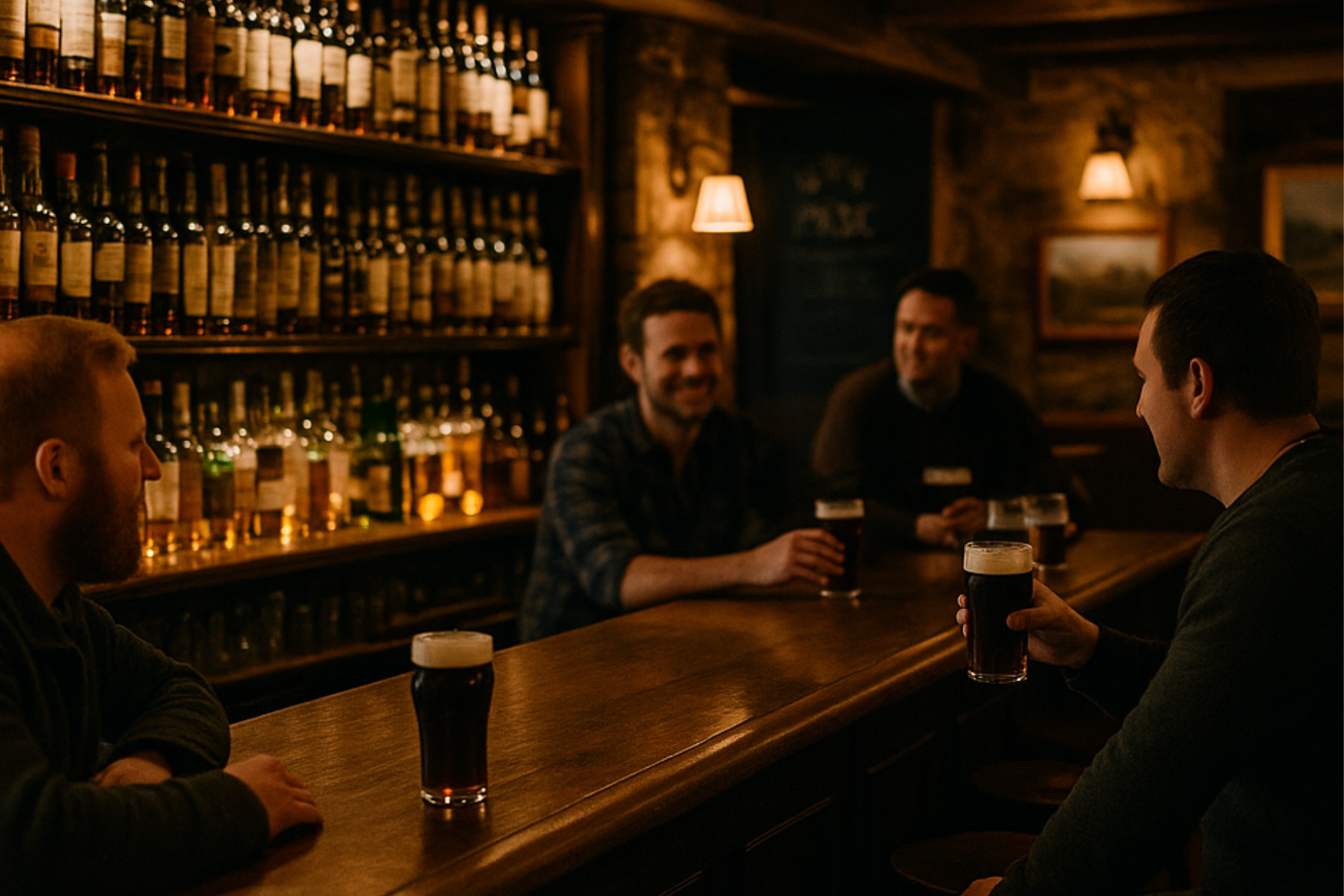 People sitting in a pub