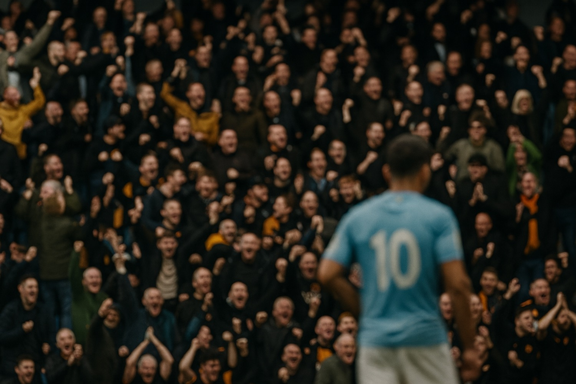 Fans at a football match