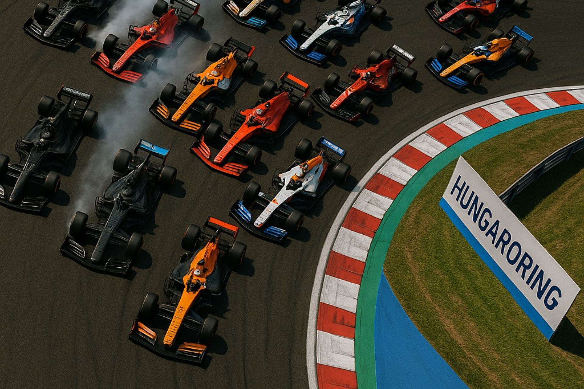 Hungaroring Turn 1 Aerial