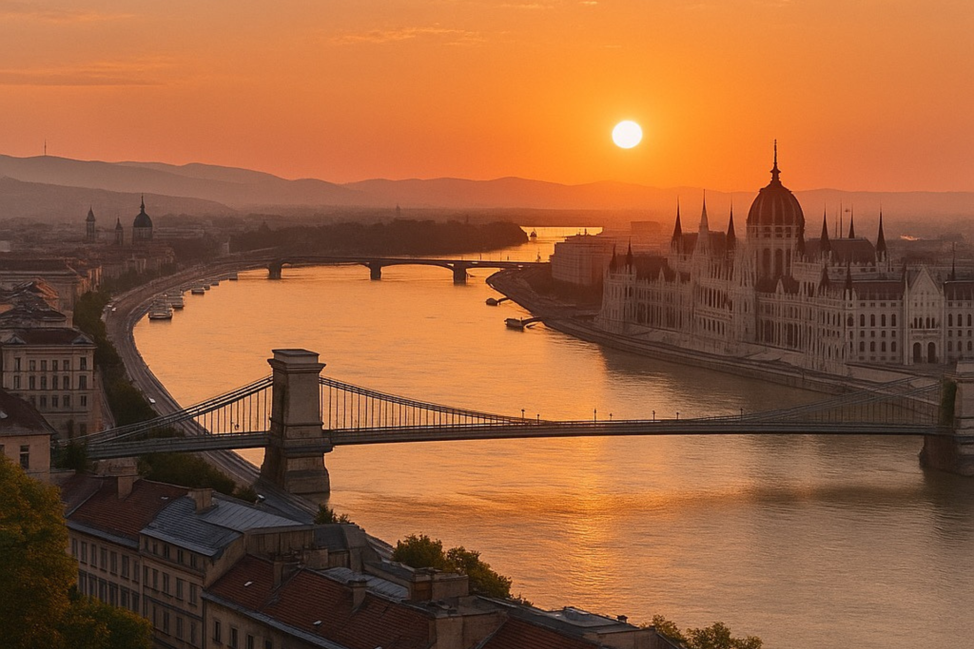 Budapest Sunrise Skyline Budapest Sunrise Skyline