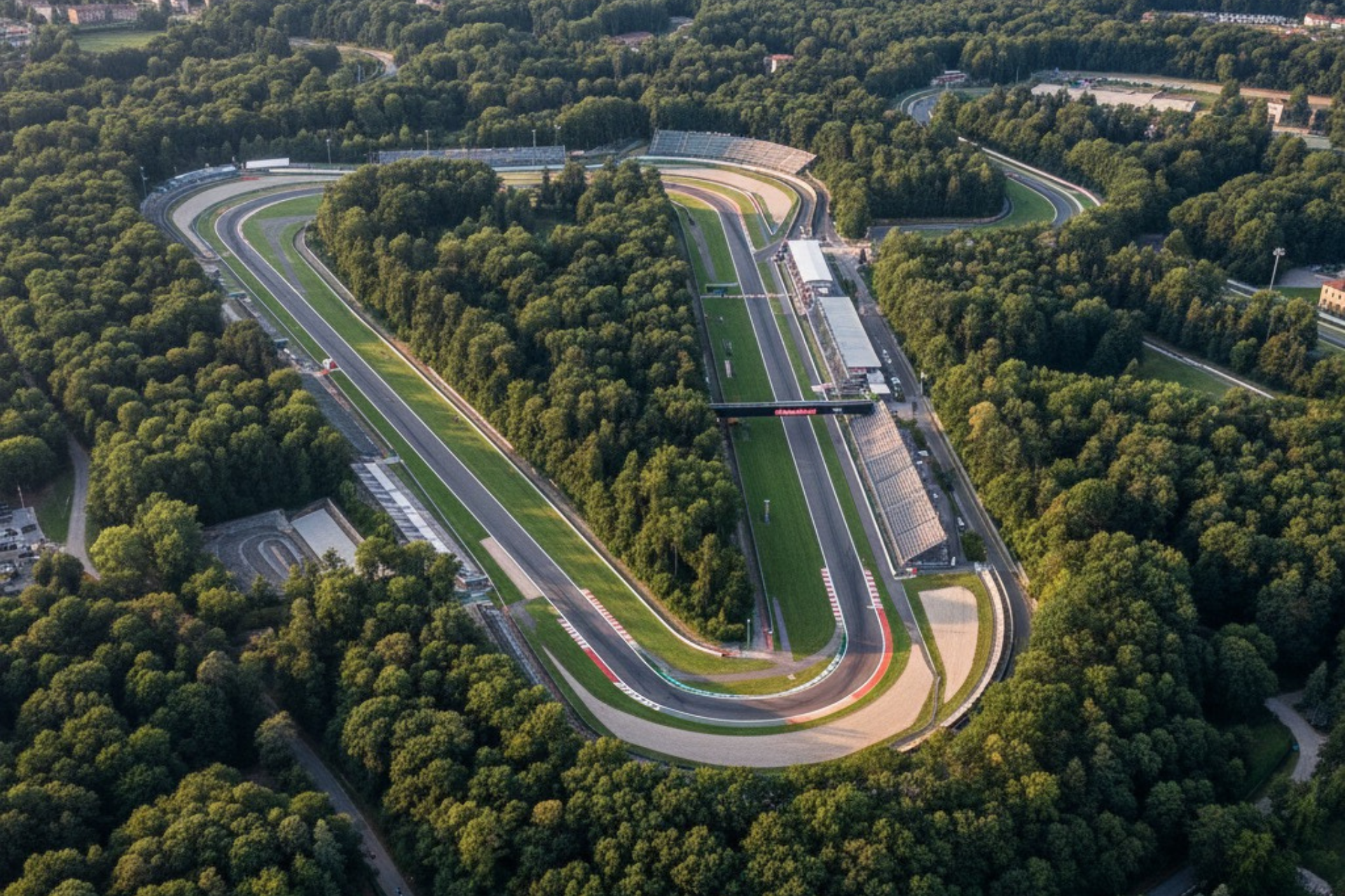 Aerial view of Monza Circuit