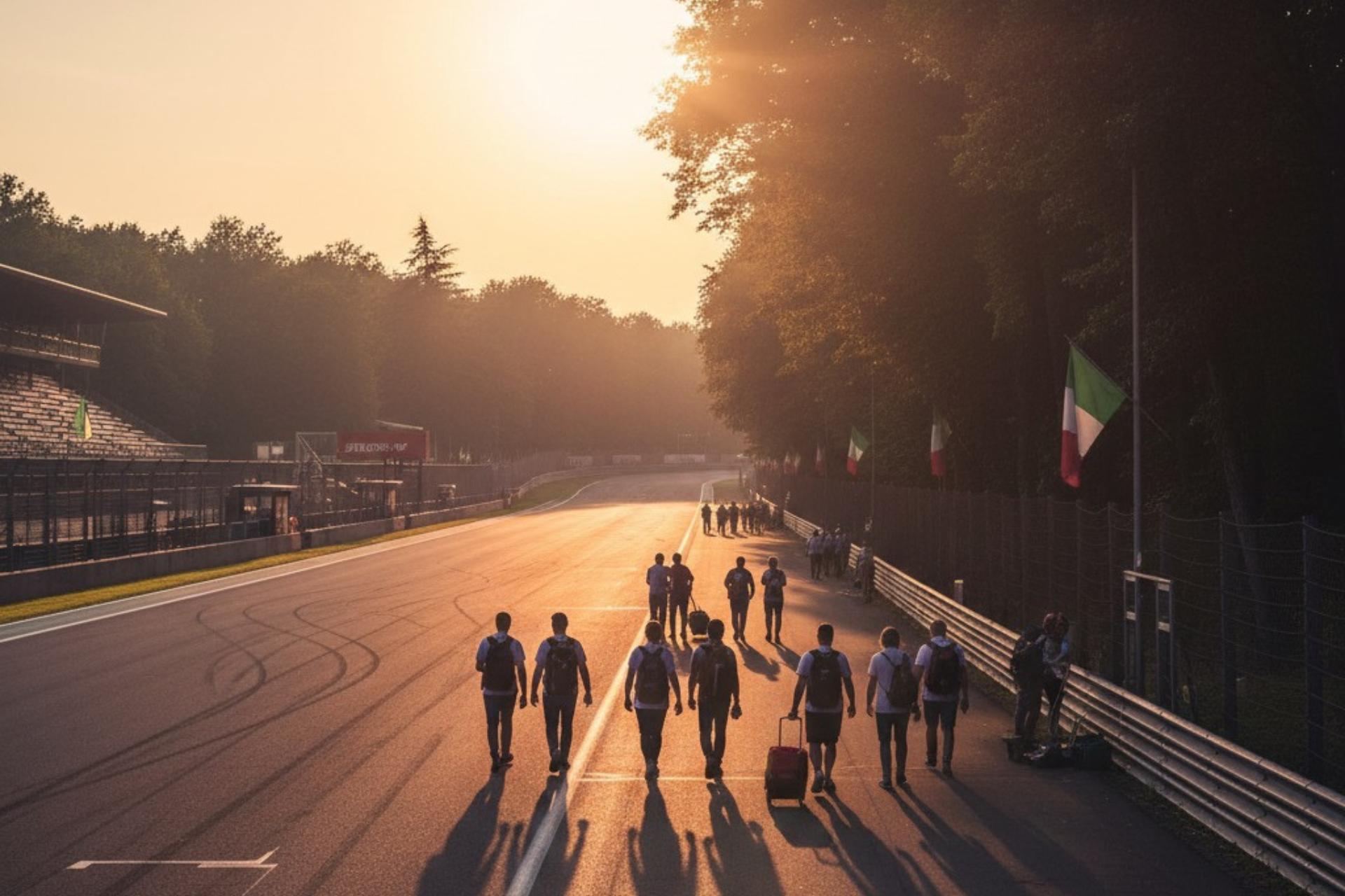 Sunset at the circuit