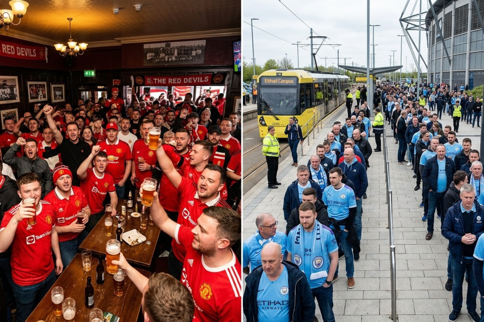 Old Trafford vs Etihad Stadium atmosphere
