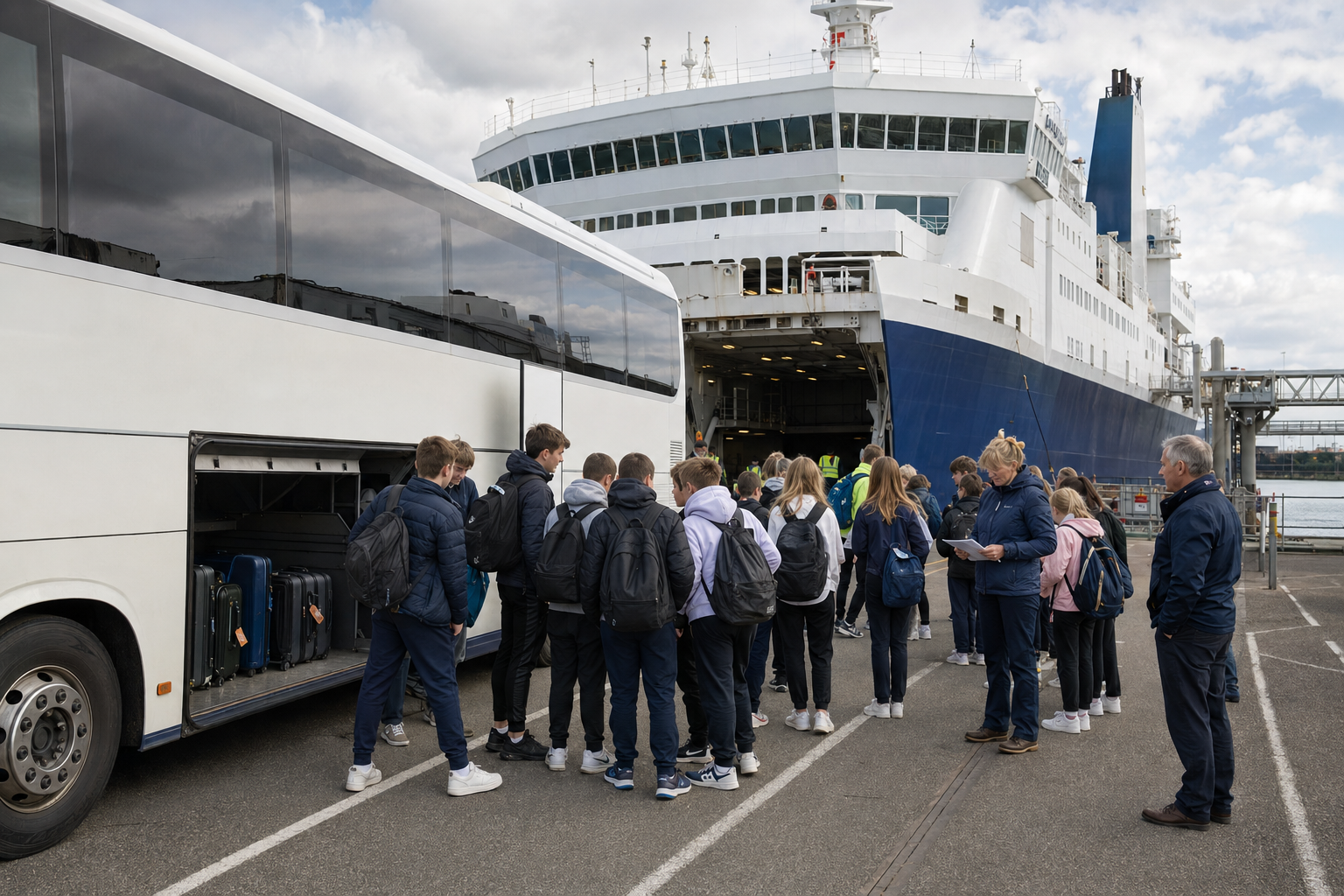 rish school group travelling by coach and ferry to Scotland rish school group travelling by coach and ferry to Scotland
