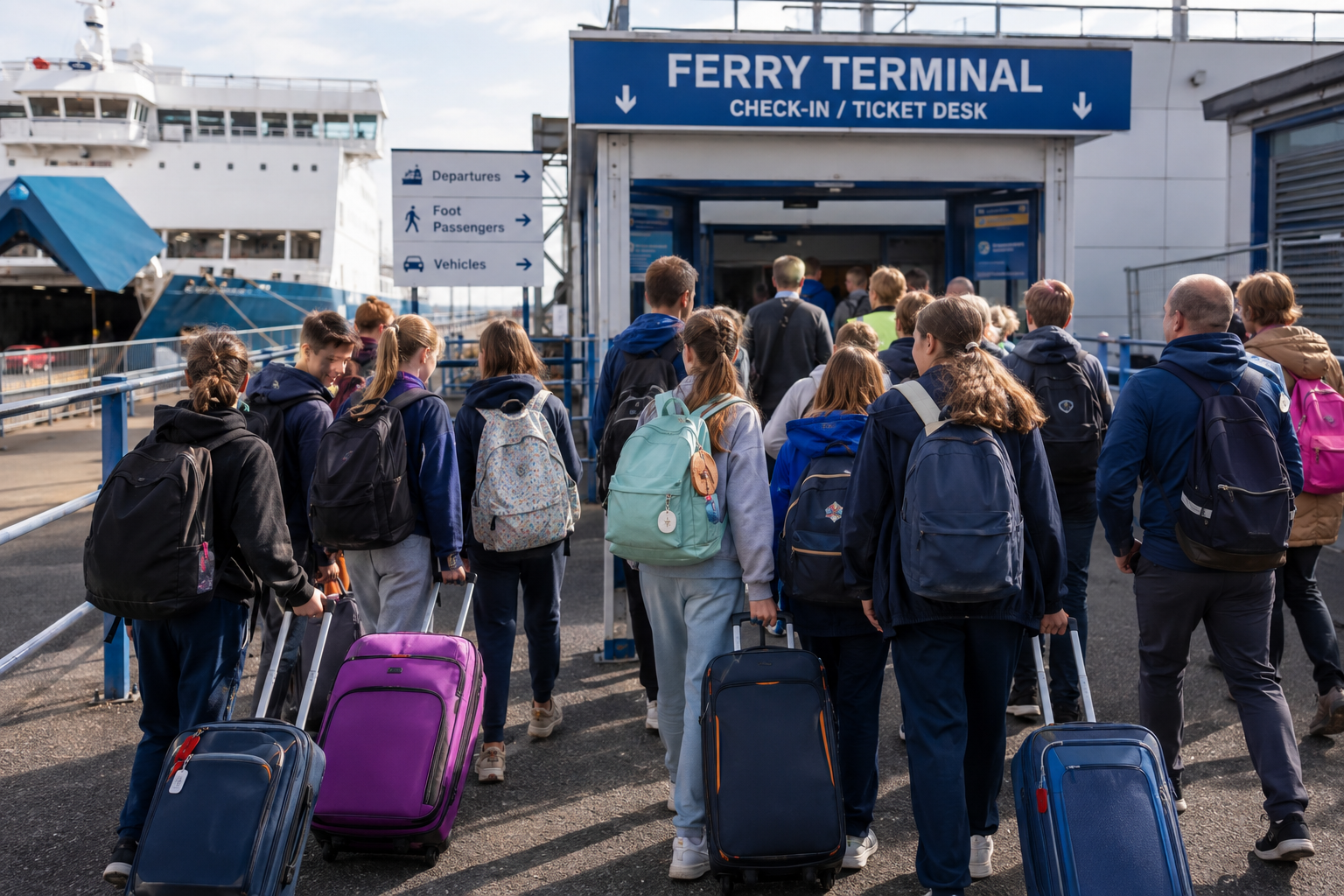 ferry terminal for travel between Ireland and Britain Highclere Castle during the day