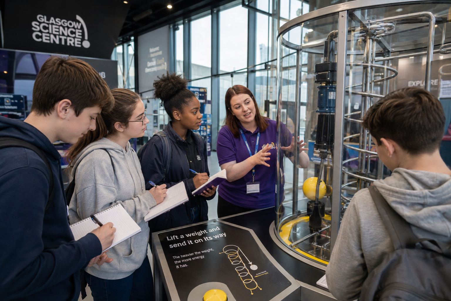 School group learning about Glasgow’s industrial and cultural development