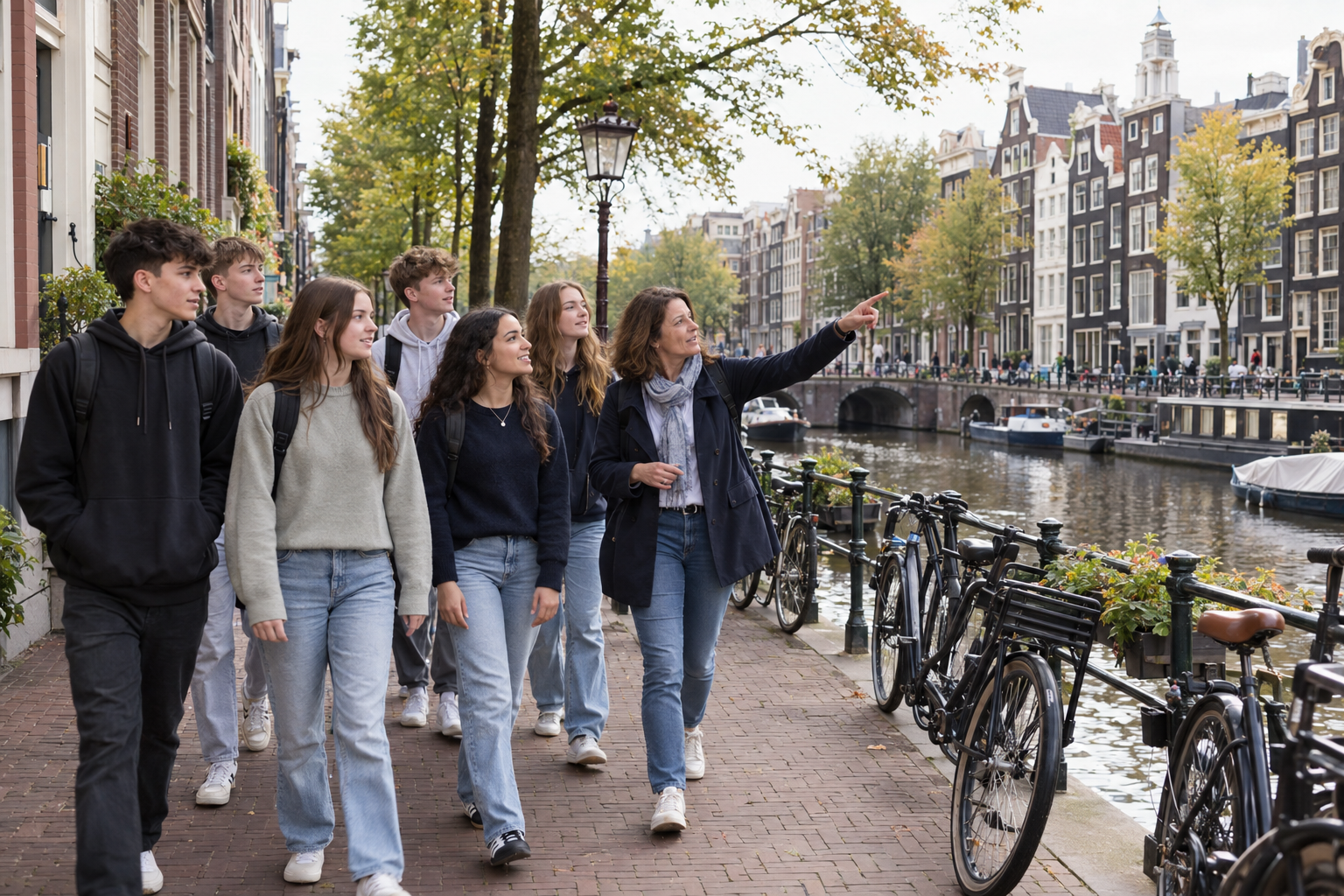 Irish Transition Year students exploring Amsterdam